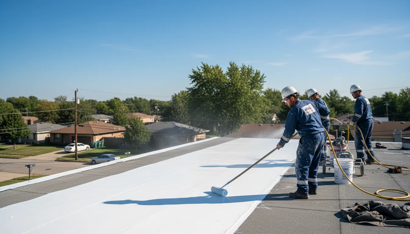 Commercial roof coating in Dacoma, OK near me
